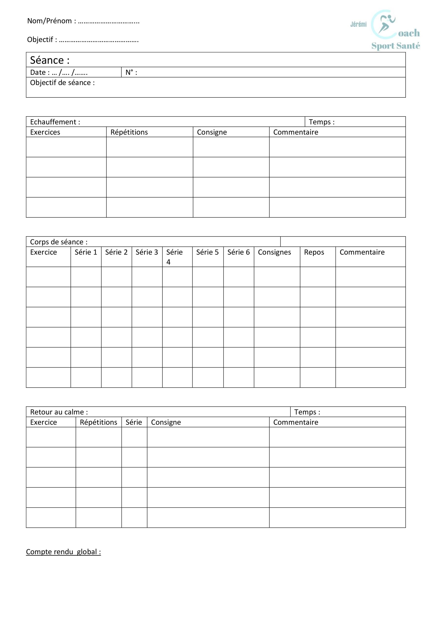 Fiche de suivi